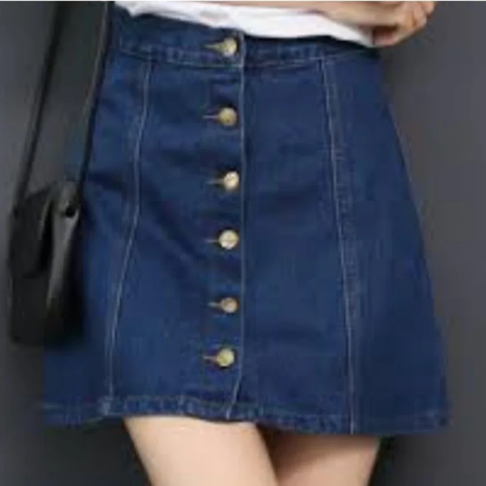 Sans Souci Blue Denim Mini Skirt - Picture 1 of 6
